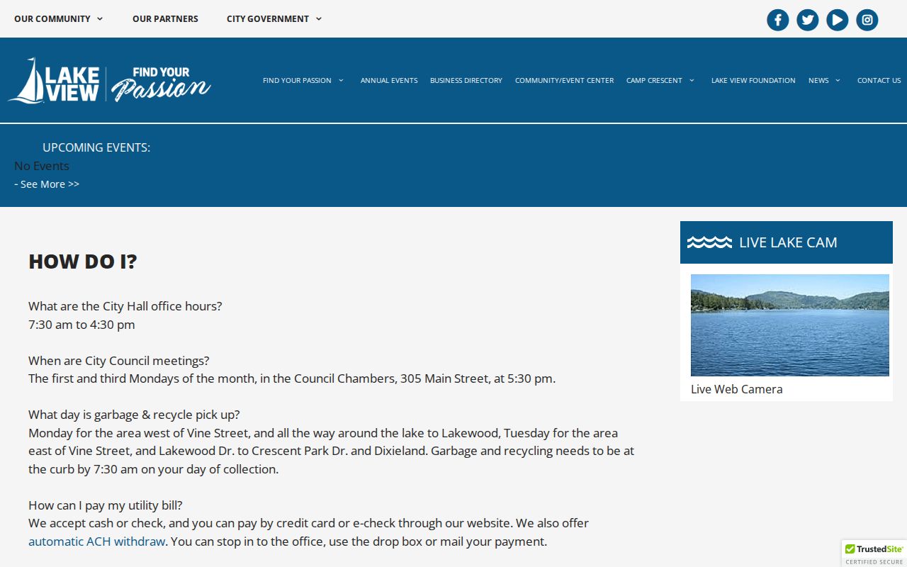 Lake View warrant search municipal contact routing